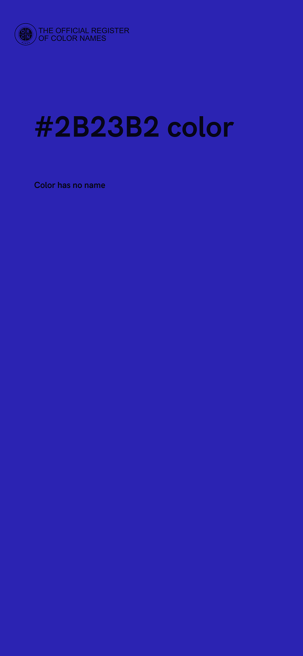 #2B23B2 color image