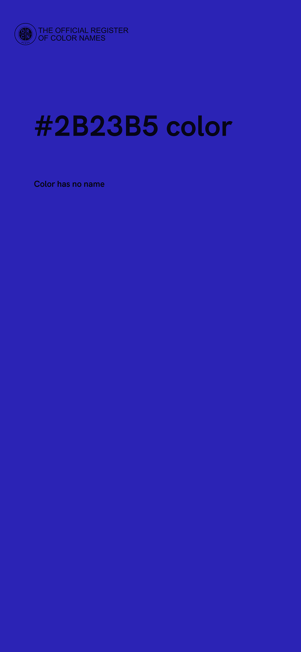 #2B23B5 color image