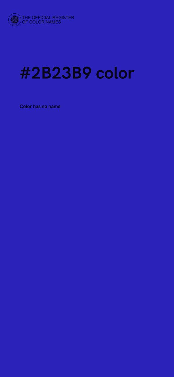 #2B23B9 color image