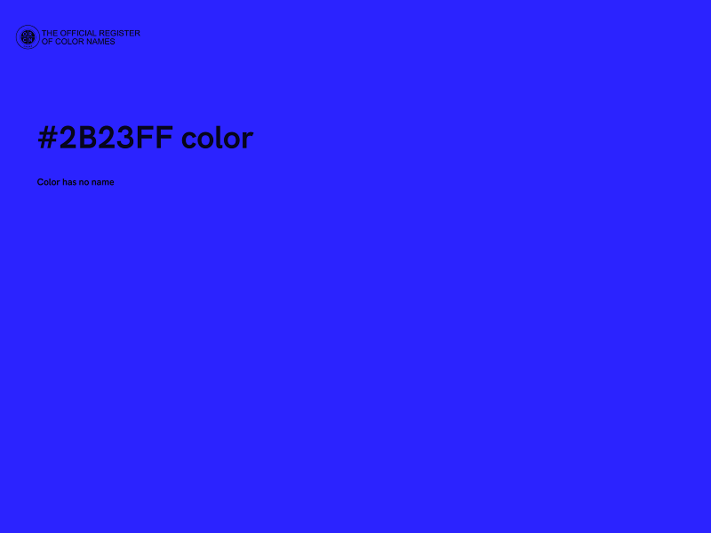 #2B23FF color image