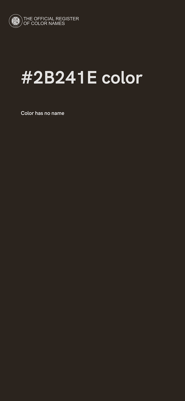 #2B241E color image