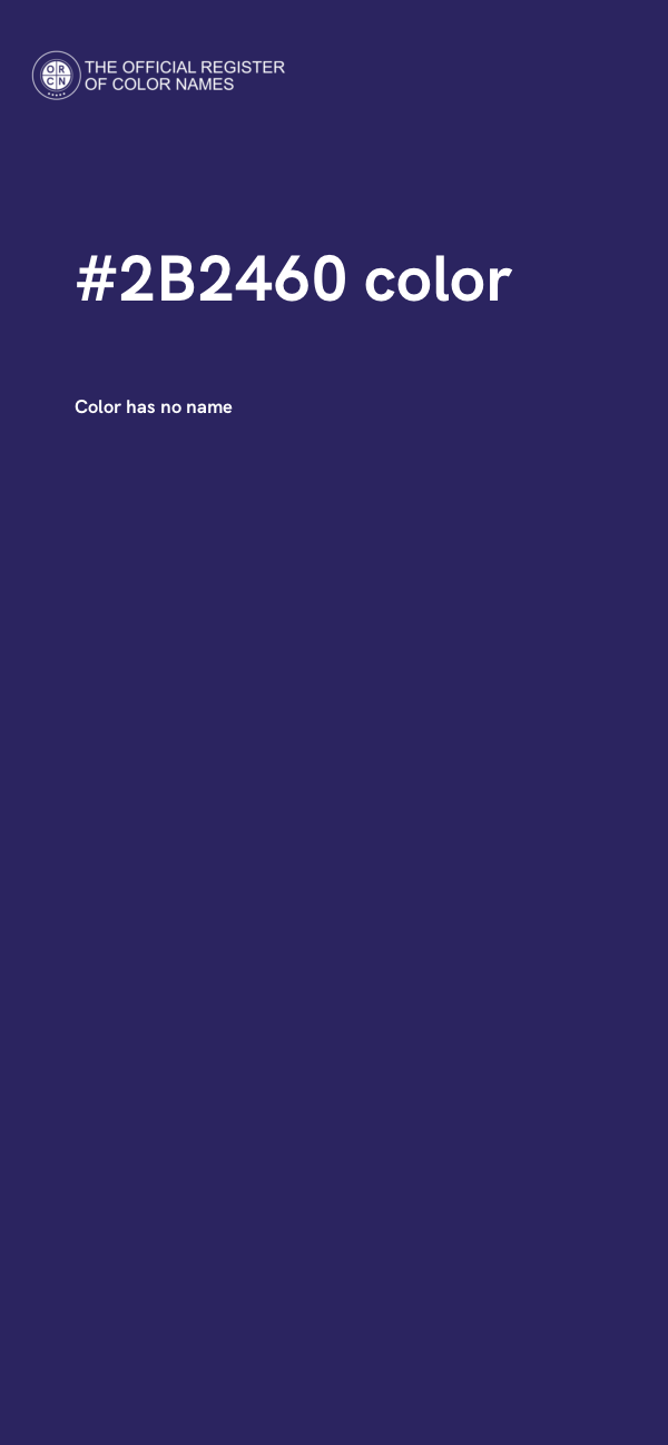 #2B2460 color image