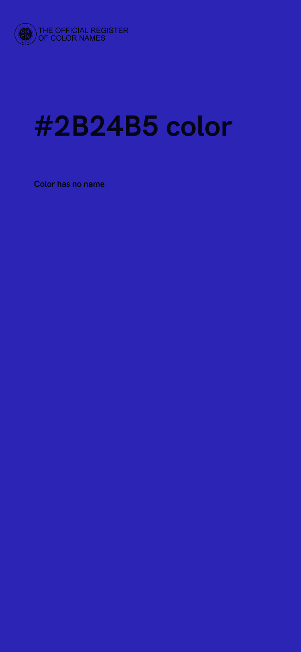 #2B24B5 color image