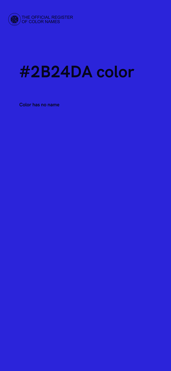 #2B24DA color image