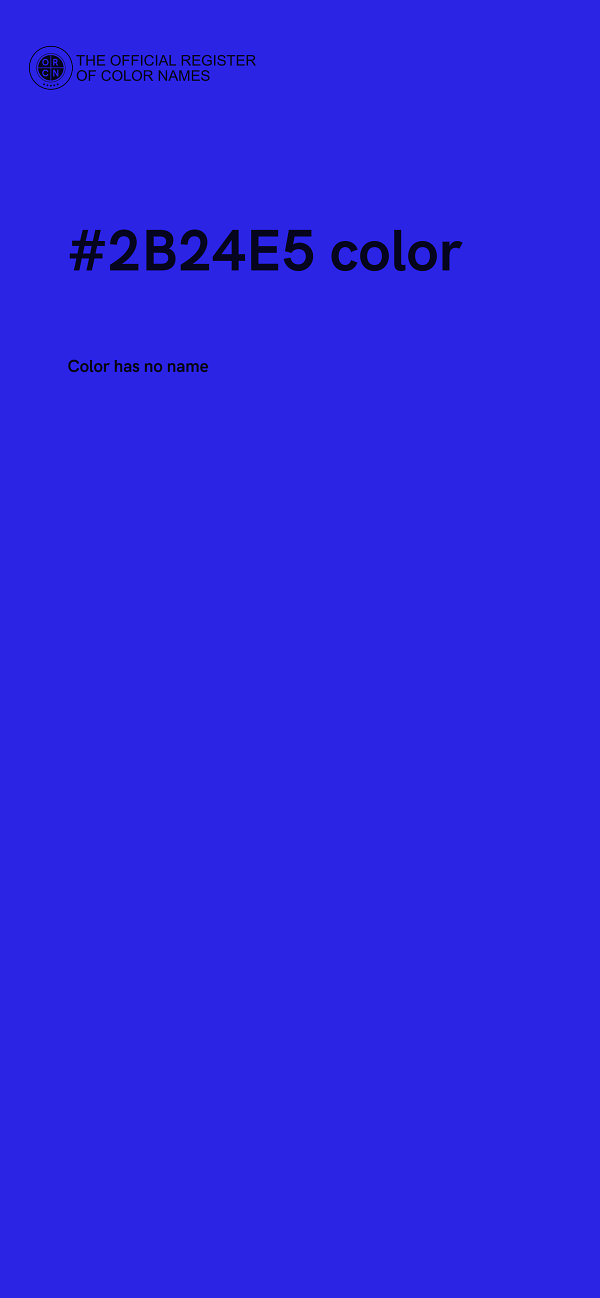 #2B24E5 color image