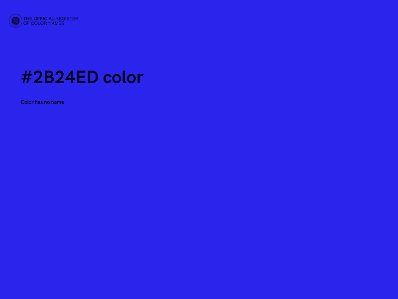 #2B24ED color image