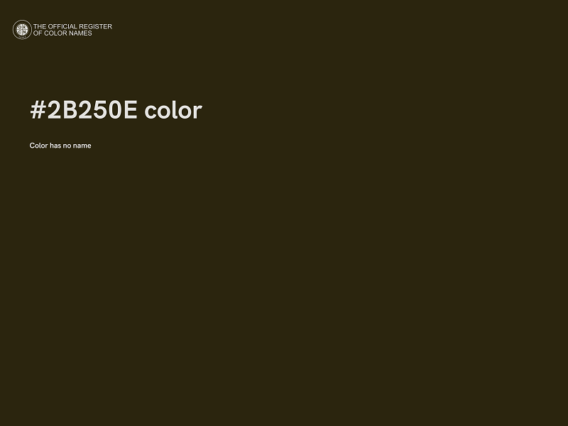 #2B250E color image
