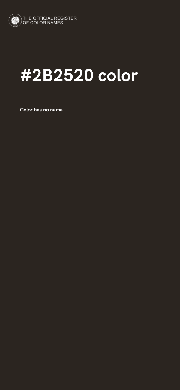 #2B2520 color image
