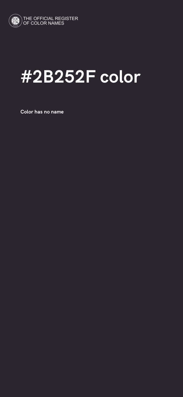 #2B252F color image
