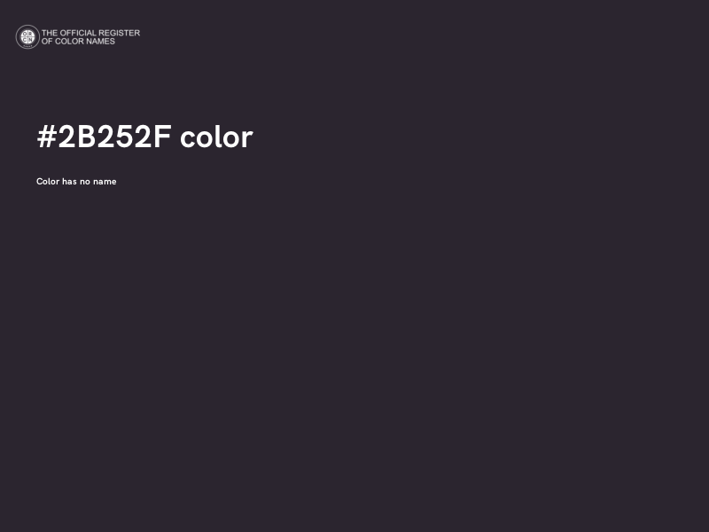 #2B252F color image