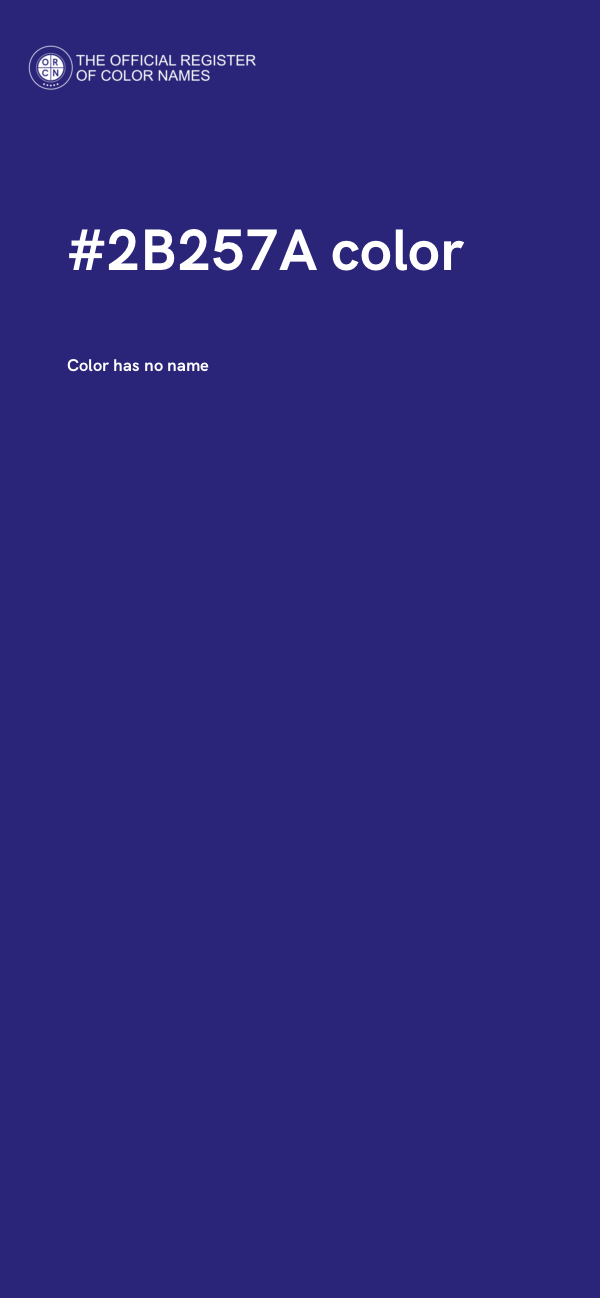#2B257A color image