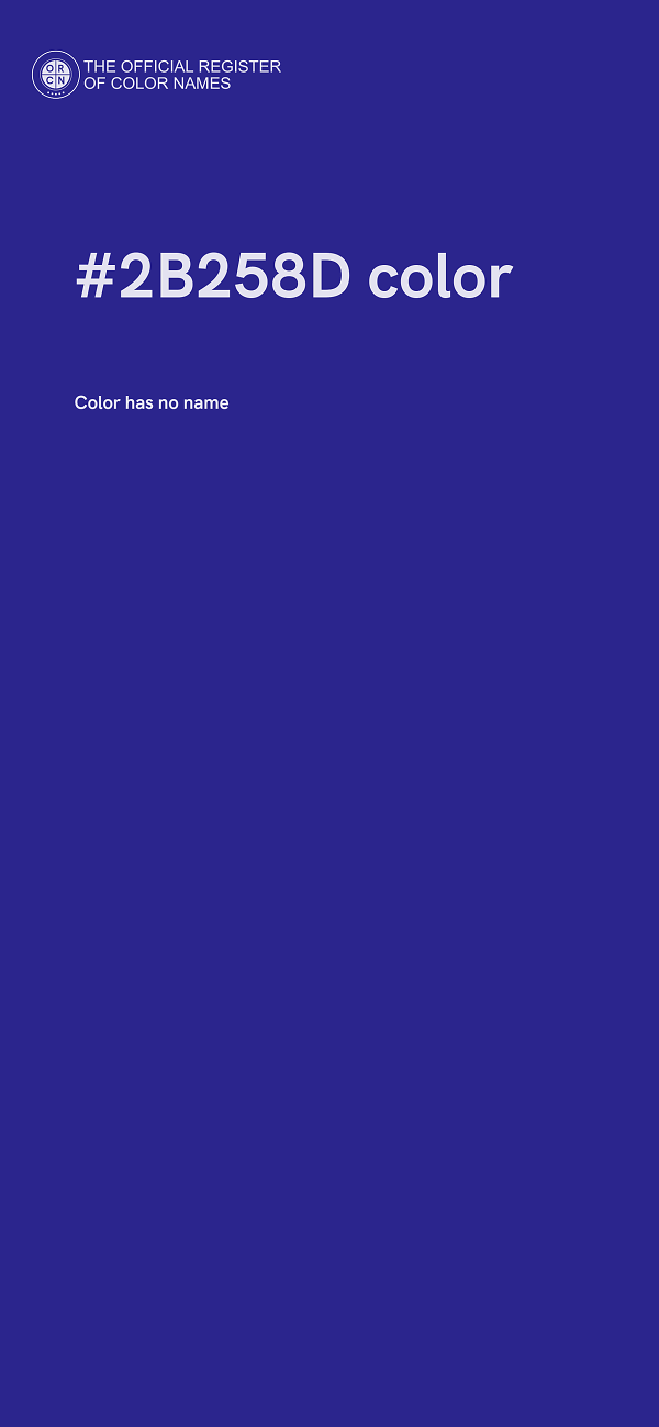 #2B258D color image