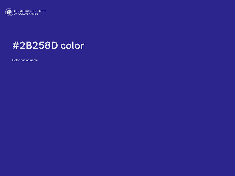 #2B258D color image