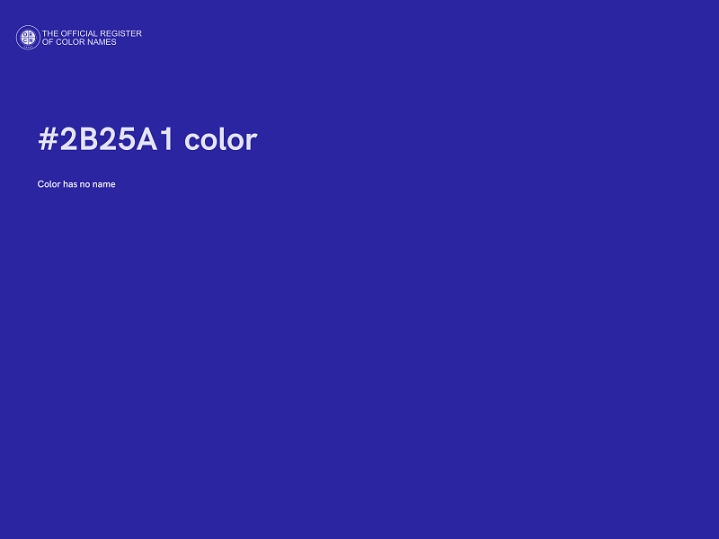 #2B25A1 color image