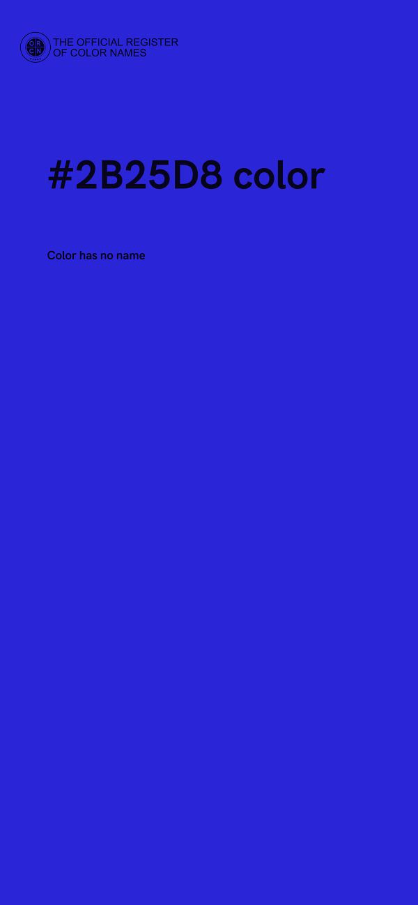 #2B25D8 color image