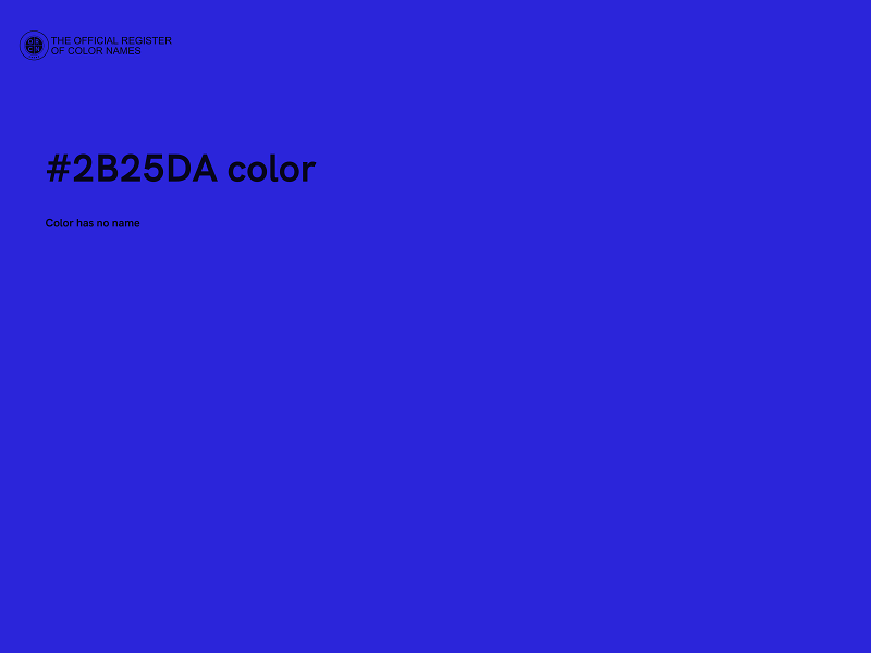 #2B25DA color image