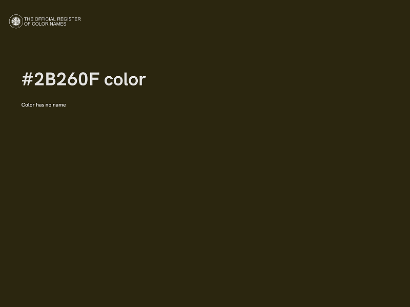 #2B260F color image