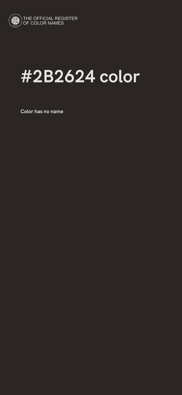 #2B2624 color image