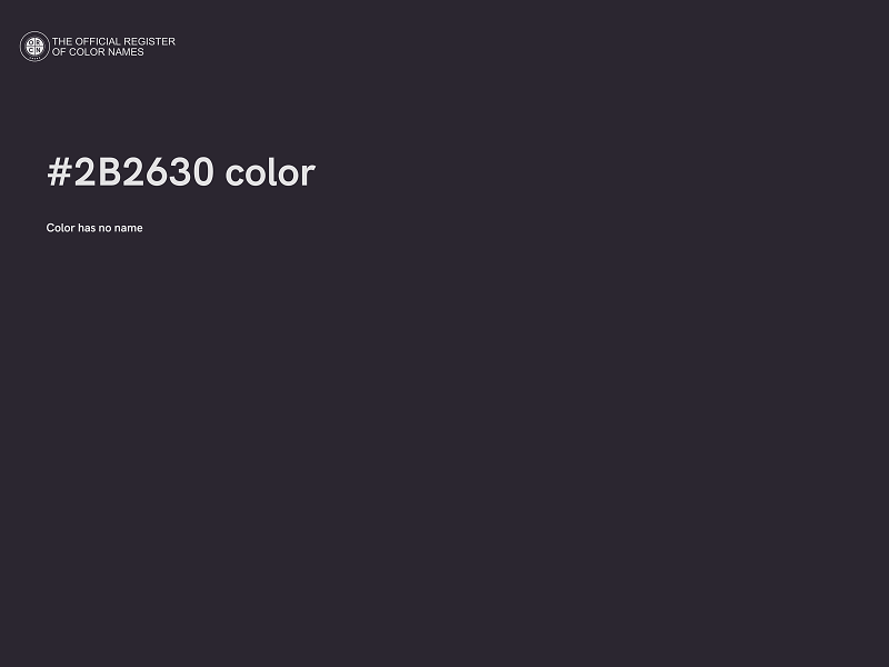 #2B2630 color image