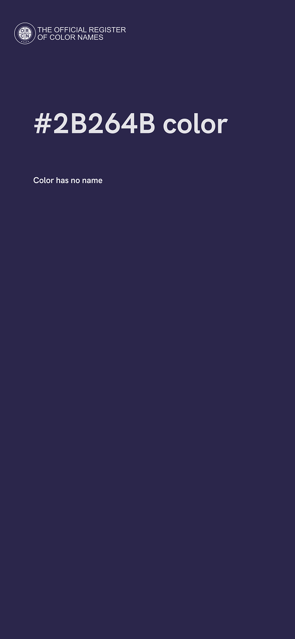 #2B264B color image