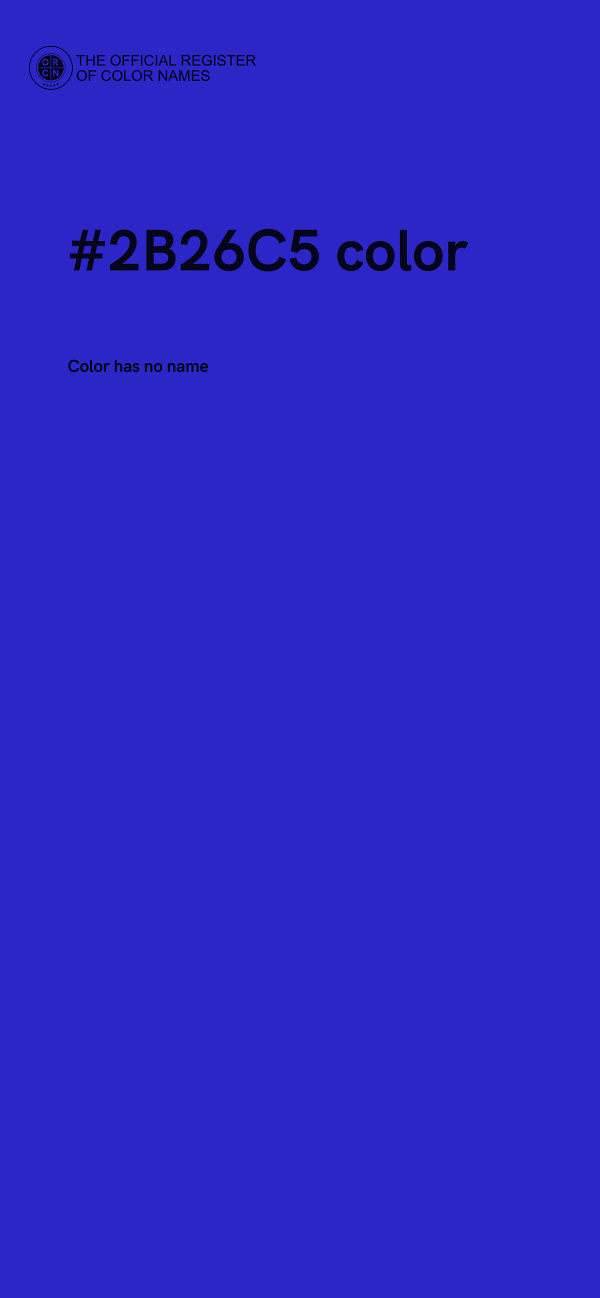 #2B26C5 color image