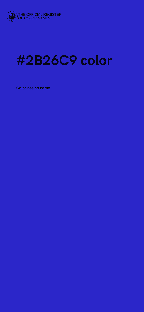 #2B26C9 color image