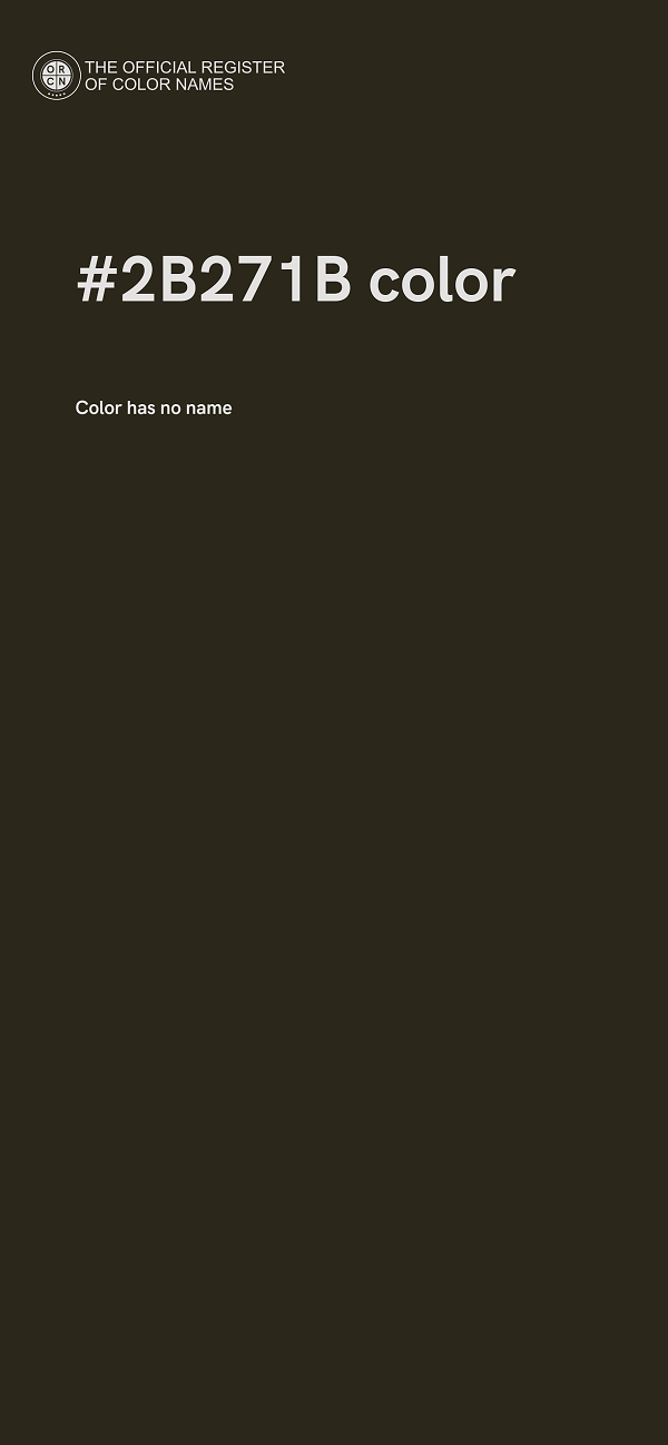 #2B271B color image