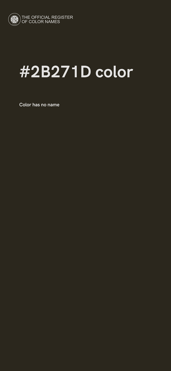 #2B271D color image
