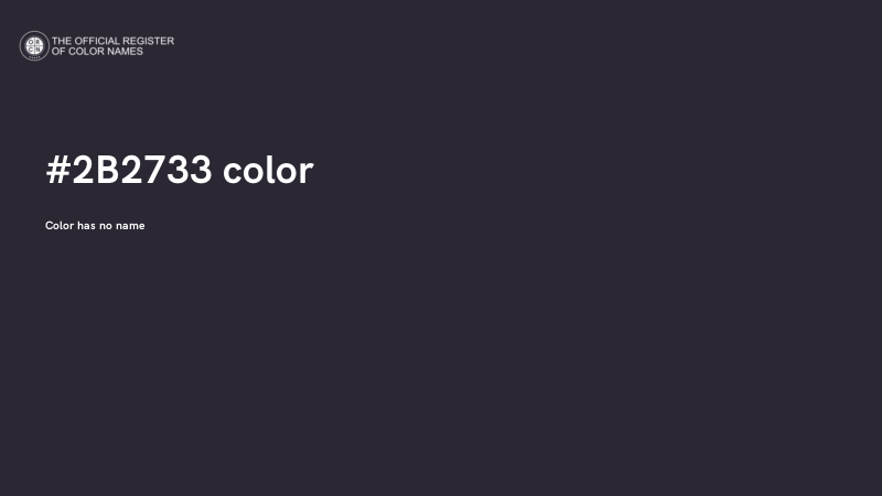 #2B2733 color image