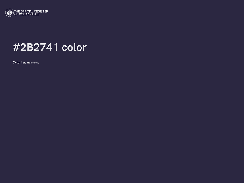 #2B2741 color image