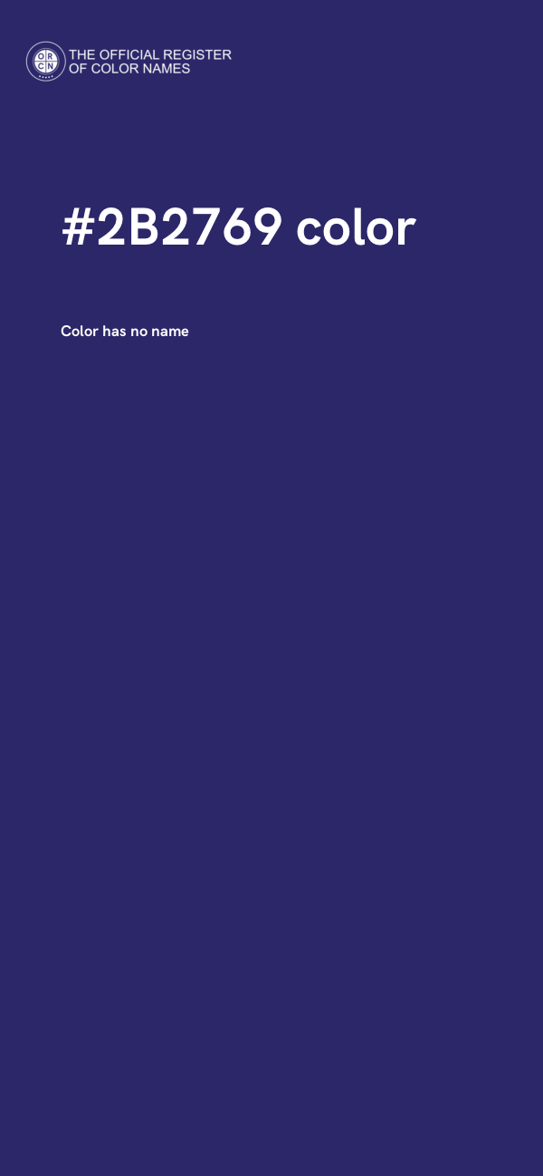 #2B2769 color image