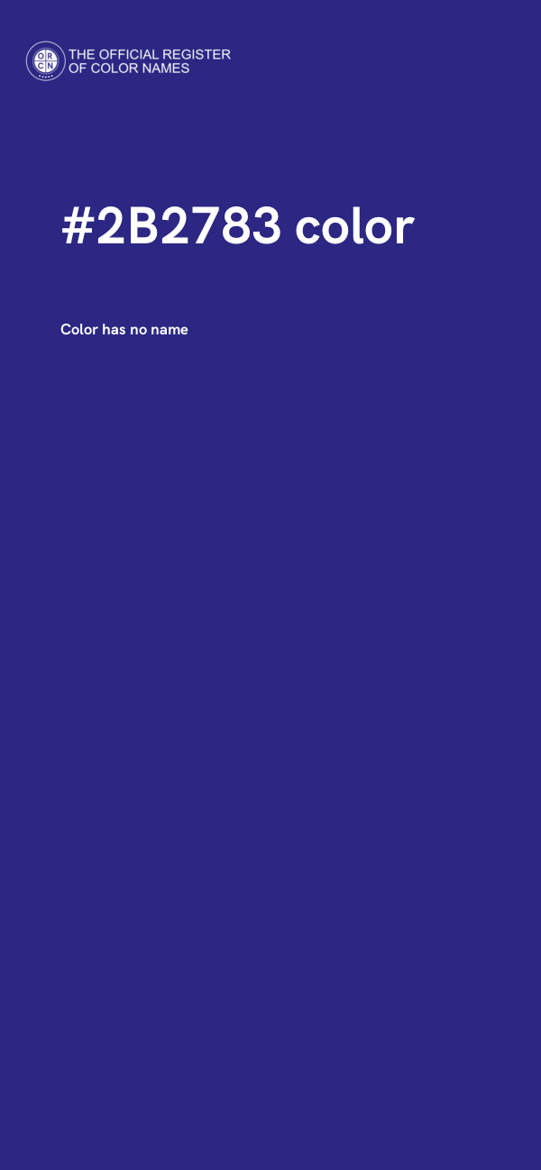 #2B2783 color image