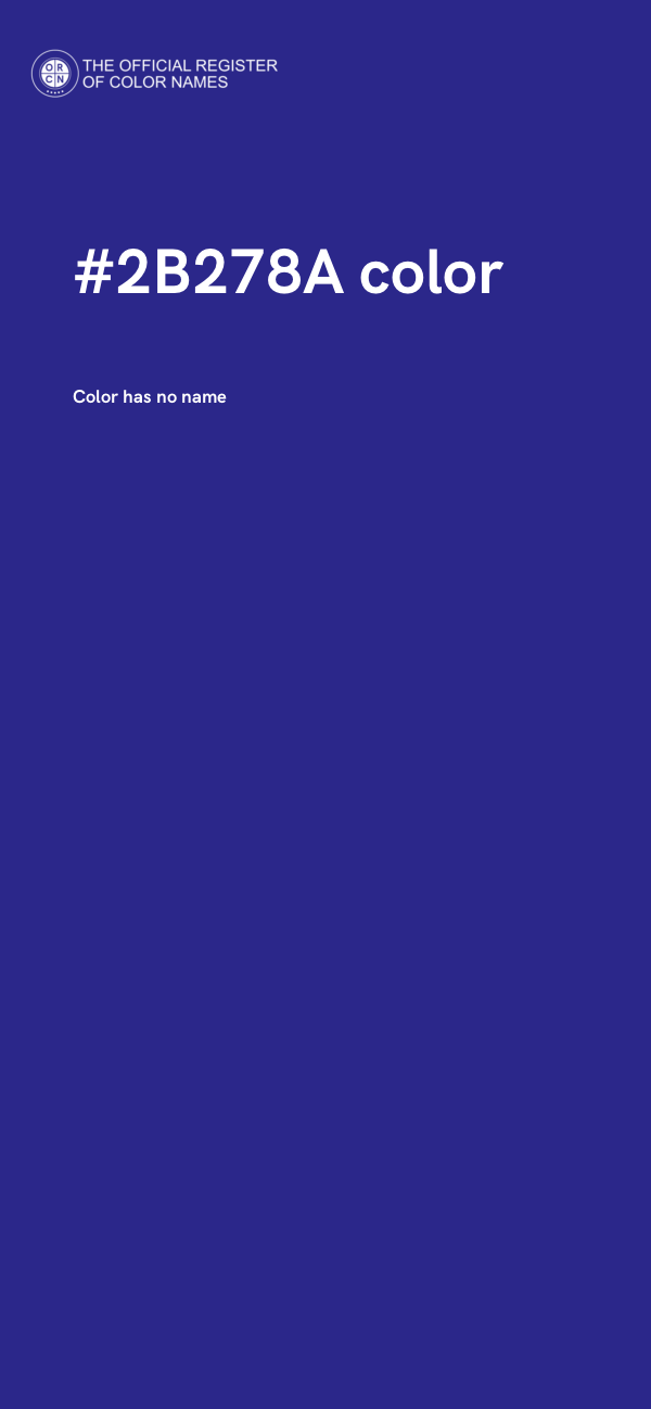 #2B278A color image