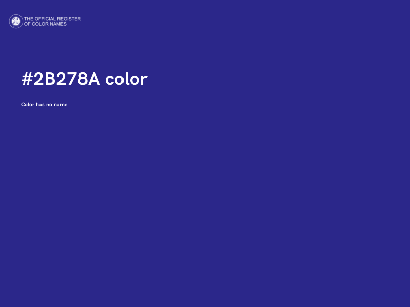 #2B278A color image
