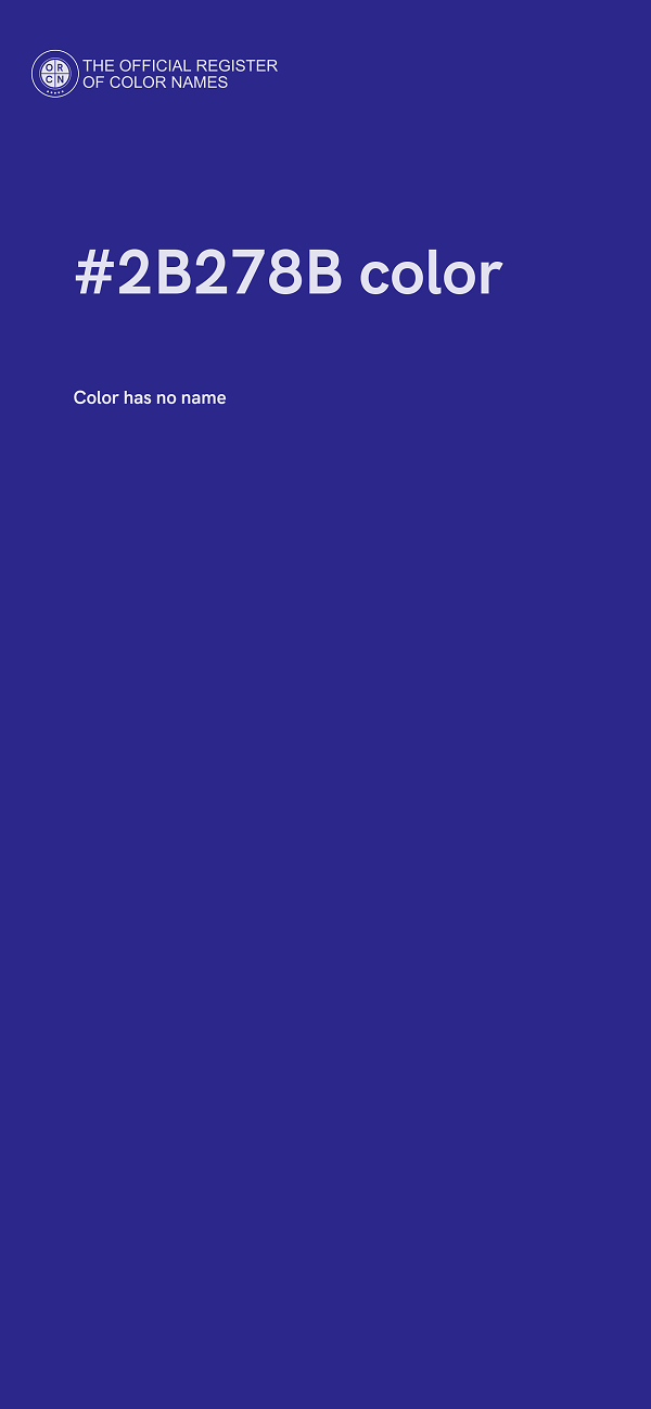 #2B278B color image