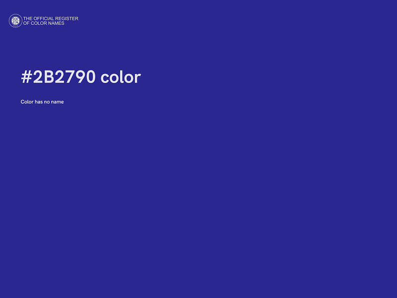 #2B2790 color image