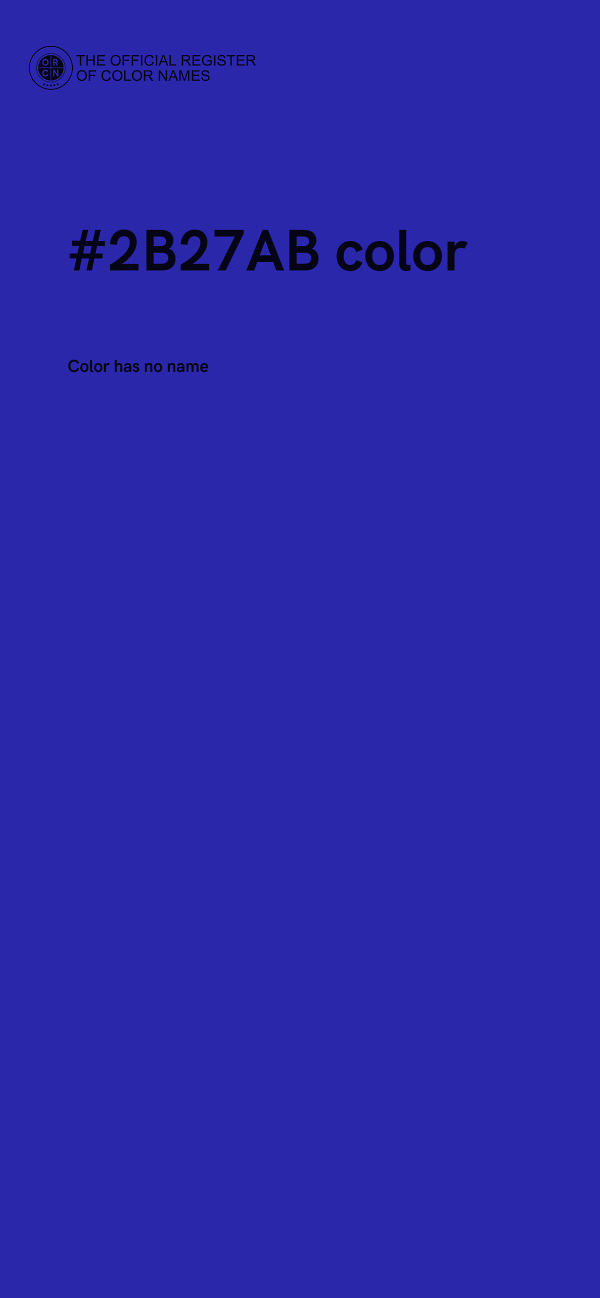 #2B27AB color image