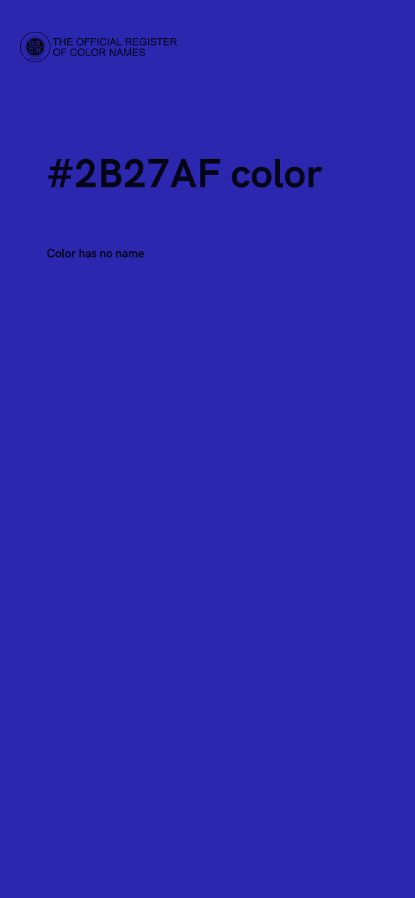 #2B27AF color image