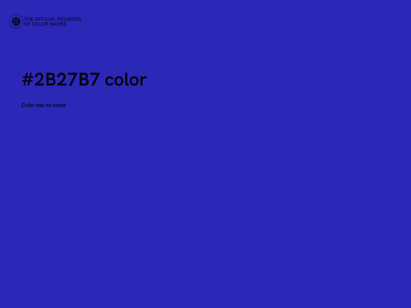 #2B27B7 color image
