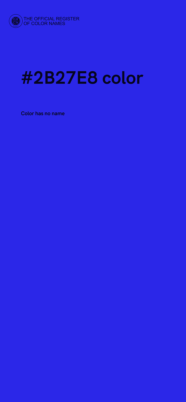 #2B27E8 color image