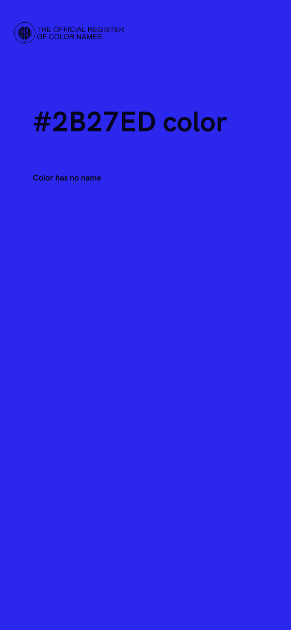 #2B27ED color image
