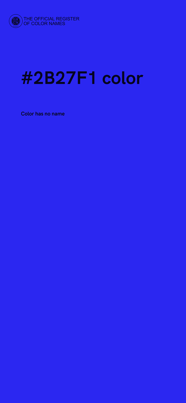 #2B27F1 color image