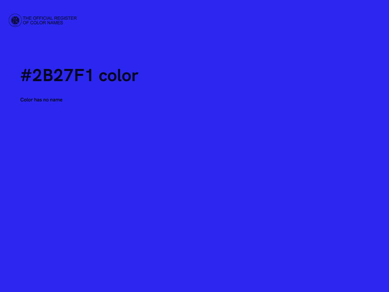 #2B27F1 color image