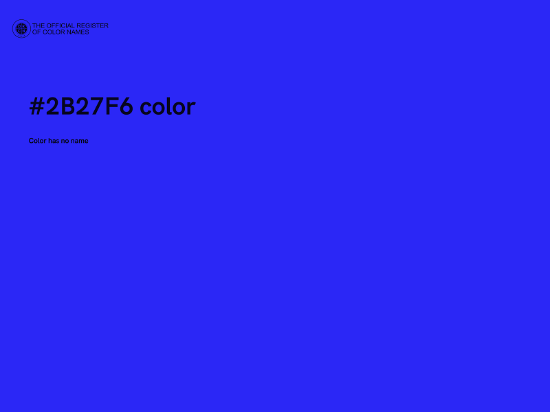 #2B27F6 color image