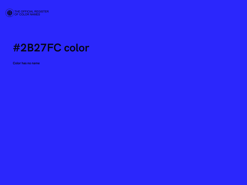 #2B27FC color image