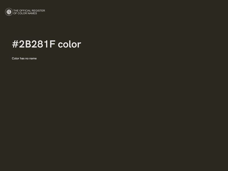 #2B281F color image