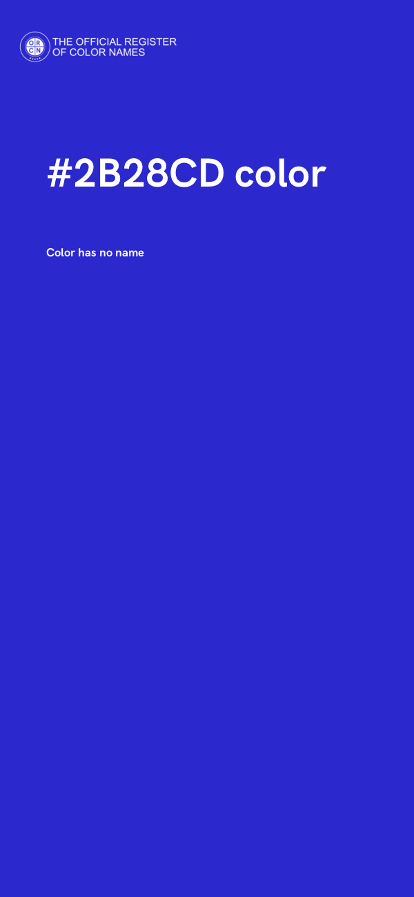 #2B28CD color image