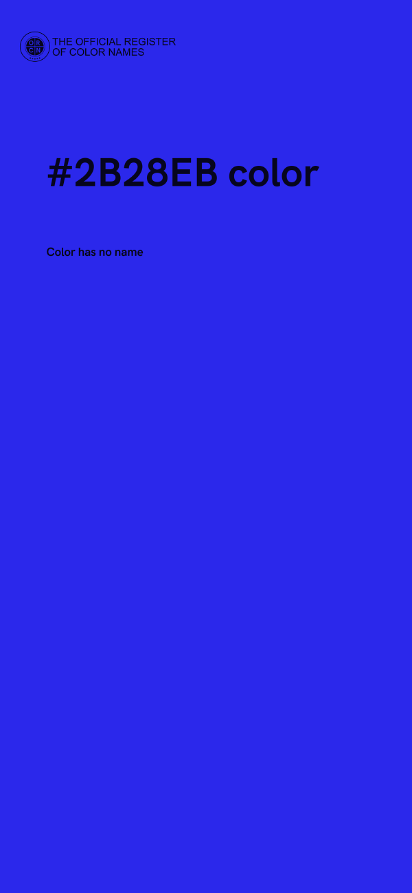 #2B28EB color image