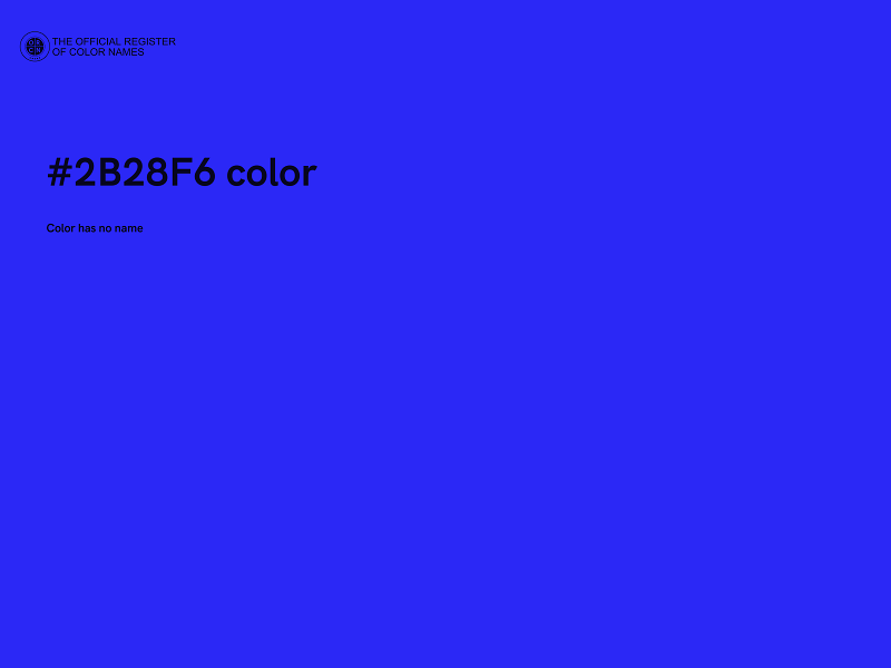 #2B28F6 color image