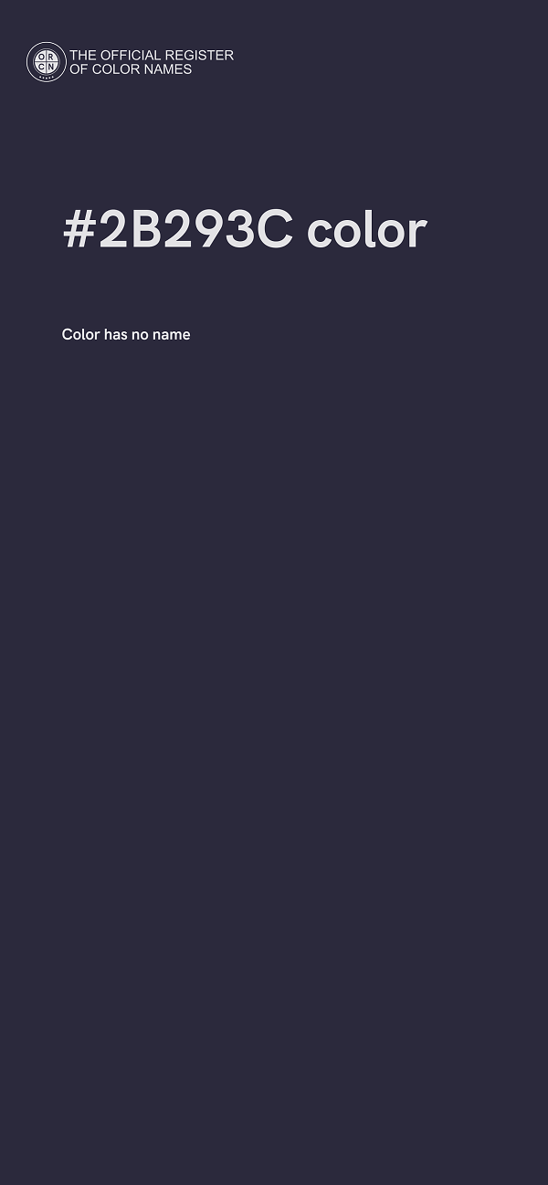 #2B293C color image